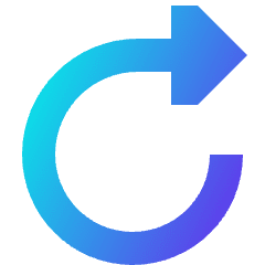Triangle Arrow Rotate Right 1 Icon from Sharp Gradient Set
