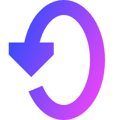 Triangle Arrow Rotate Vertical Left 2 Icon from Sharp Gradient Set