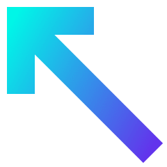 Diagonal Line Arrow Upper Left Icon from Sharp Gradient Set