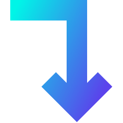 Line Arrow Bend Right Down Icon from Sharp Gradient Set