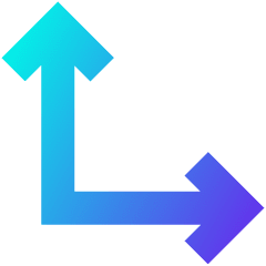 Line Arrow Bottom Left Corner Icon from Sharp Gradient Set