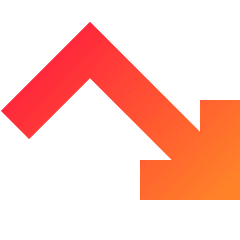 Line Arrow Bounce Down Right Icon from Sharp Gradient Set