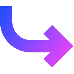 Line Arrow Curve Down Right Icon from Sharp Gradient Set