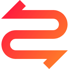 Line Arrow Curvy Both Direction 2 Icon from Sharp Gradient Set