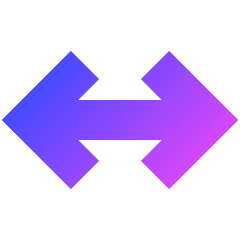 Line Arrow Horizontal Icon from Sharp Gradient Set