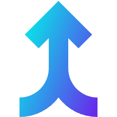 Line Arrow Merge Vertical Icon from Sharp Gradient Set