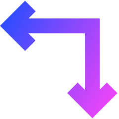 Line Arrow Top Right Corner Icon from Sharp Gradient Set