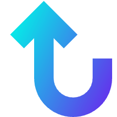 Line Arrow Turn Up Left Icon from Sharp Gradient Set