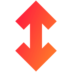 Line Arrow Vertical Icon from Sharp Gradient Set