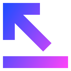 Line Line Arrow Diagonal Top Left Icon from Sharp Gradient Set