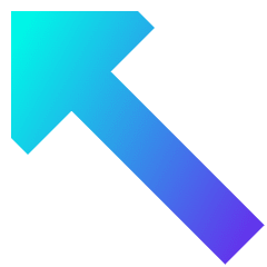 Diagonal Triangle Arrow Upper Left Icon from Sharp Gradient Set