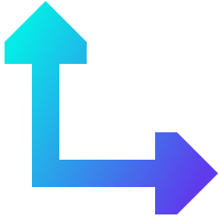Triangle Arrow Bottom Left Corner Icon from Sharp Gradient Set