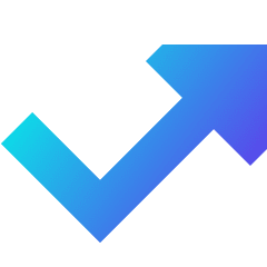 Triangle Arrow Bounce Up Right Icon from Sharp Gradient Set