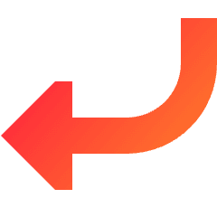 Triangle Arrow Curve Down Left Icon from Sharp Gradient Set