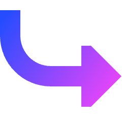 Triangle Arrow Curve Down Right Icon from Sharp Gradient Set