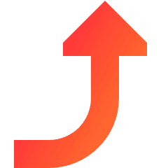Triangle Arrow Curve Right Up Icon from Sharp Gradient Set
