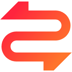 Triangle Arrow Curvy Both Direction 2 Icon from Sharp Gradient Set
