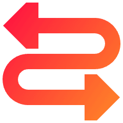 Triangle Arrow Curvy Both Direction 3 Icon from Sharp Gradient Set