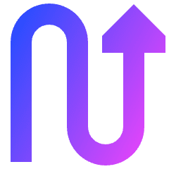 Triangle Arrow Curvy Up Right Icon from Sharp Gradient Set