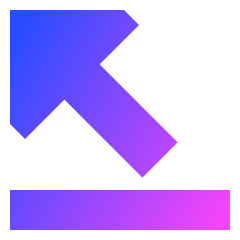 Triangle Arrow Diagonal Top Left Icon from Sharp Gradient Set