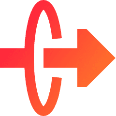 Triangle Arrow Elipse Right Icon from Sharp Gradient Set