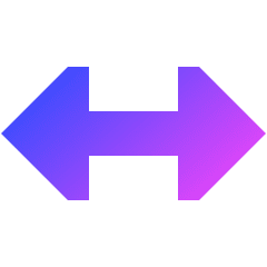Triangle Arrow Horizontal Icon from Sharp Gradient Set