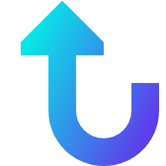 Triangle Arrow Turn Up Left Icon from Sharp Gradient Set