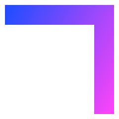 Tailless Line Arrow Top Right Icon from Sharp Gradient Set