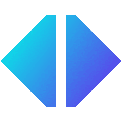 Tailless Triangle Arrow Expand Horizontal Icon from Sharp Gradient Set