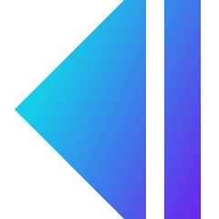 Tailless Triangle Arrow Left 2 Icon from Sharp Gradient Set