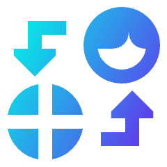 Deepfake Technology 2 Icon from Sharp Gradient Set
