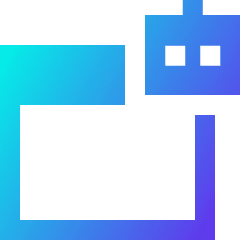 Ai Browser Robot Icon from Sharp Gradient Set
