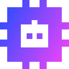 Ai Chip Robot Icon from Sharp Gradient Set