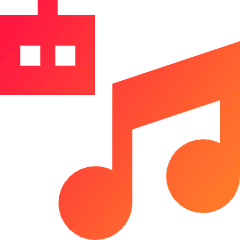 Ai Generate Music Robot Icon from Sharp Gradient Set