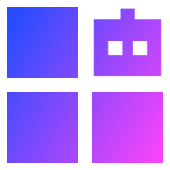 Ai Generate Variation Robot Icon from Sharp Gradient Set