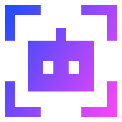 Ai Scanner Robot Icon from Sharp Gradient Set