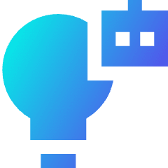 Ai Technology Robot Icon from Sharp Gradient Set