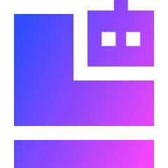 Tablet Ai Robot Icon from Sharp Gradient Set