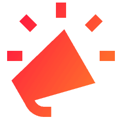 Annoncement Megaphone Icon from Sharp Gradient Set