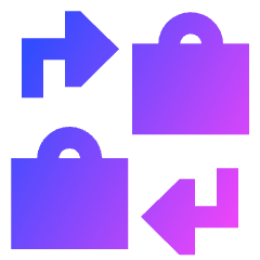 Business To Business Icon from Sharp Gradient Set