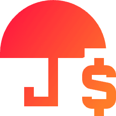 Security Umbrella Icon from Sharp Gradient Set