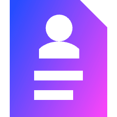 Interface User Curriculum Icon from Sharp Gradient Set
