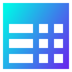Table Icon from Sharp Gradient Set