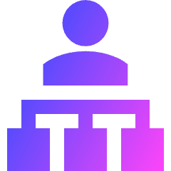 Work Organization Icon from Sharp Gradient Set