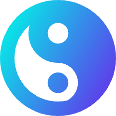 Yin Yang Symbol Icon from Sharp Gradient Set