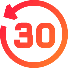 Button Go Backward 30 Icon from Sharp Gradient Set