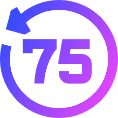 Button Go Backward 75 Icon from Sharp Gradient Set