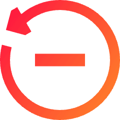 Button Go Backward Icon from Sharp Gradient Set