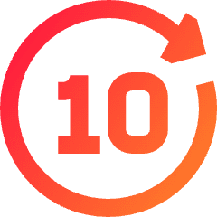Button Go Forward 10 Icon from Sharp Gradient Set