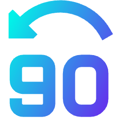 Button Jump Backward 90 Icon from Sharp Gradient Set